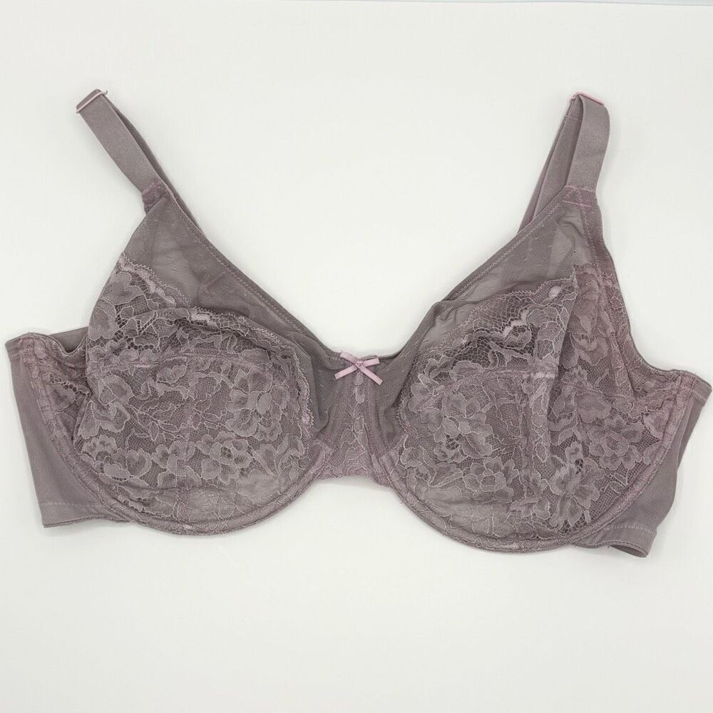 HSIA Purple Lace Underwire Bra - Women’s US 40DDD